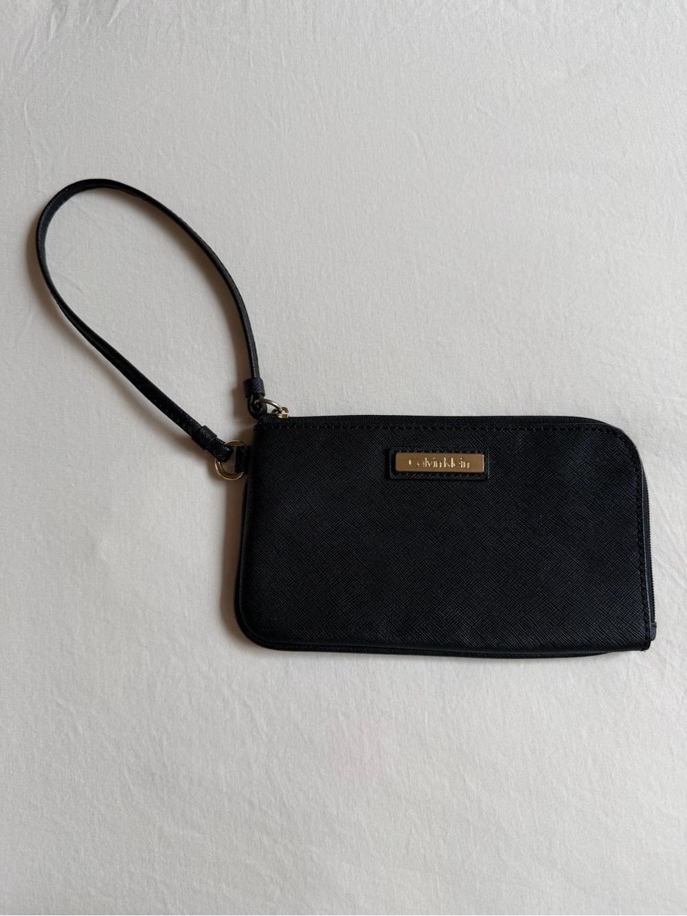 Calvin Klein Saffiano Leather Wristlet